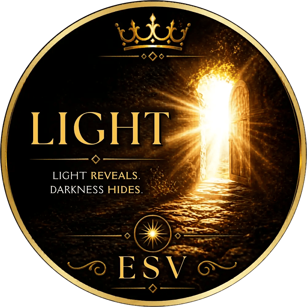 Light shining through darkness representing Bible verses about light ESV and truth revealed