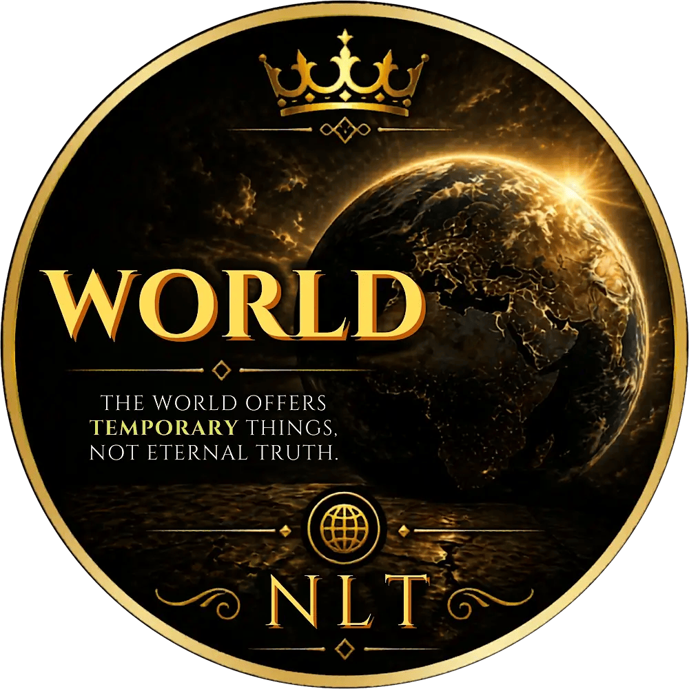Earth glowing with light representing Bible verses about the world NLT and fading temporary things